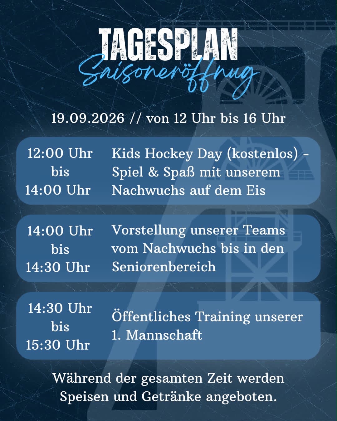 Saisoneröffnung – der Tagesplan steht!